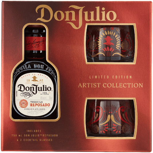 Don Julio Reposado with Two Rocks Glasses